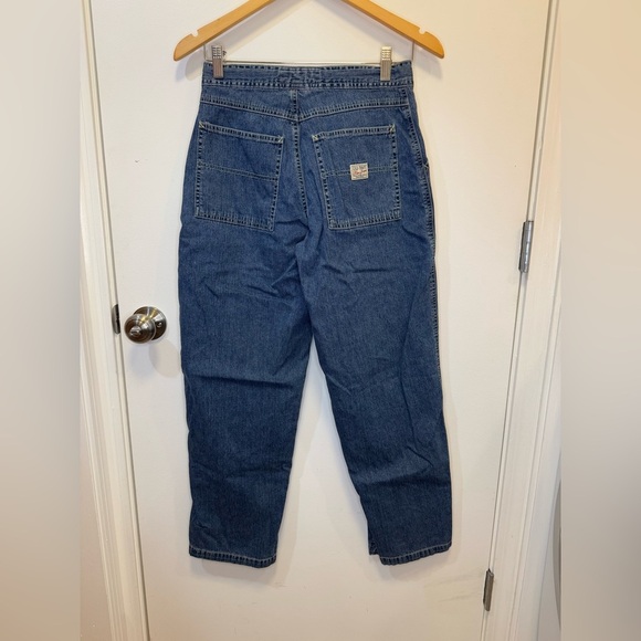 Old Navy Blue Relaxed Fit Jeans with Drawstring Waistband Denim Women’s Size 2 - Picture 2 of 16